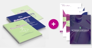 Das Premiumpaket: Der Trainingsplaner für Gardetrainerinnen und Gardetrainer, der Solistenplaner, das Garde-Kritzelheft sowie die PDFs "72 Positionen für deine Garde", "Akrobatische Elemente und Hebungen für Solisten und Tanzpaare", "Kostümplanung" und exklusiv das E-Book "Das Trainingsjahr perfekt organisiert".