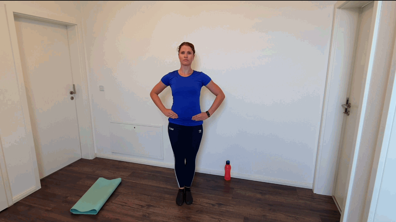 Übung für Körperspannung: Bein schieben