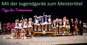 Die Jugendgarde des Tanzkorps BoKaGe e.V. bei der Siegerehrung auf der Deutschen Meisterschaft des RKK